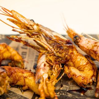 Gambones en tempura