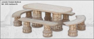 Comedor Medieval ovalado