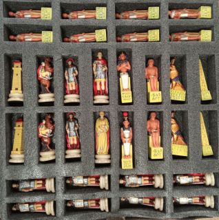 Figuras ajedrez egipcios y romanos