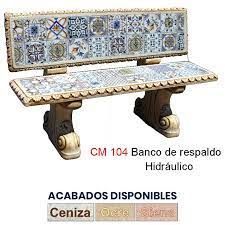 Banco respaldo azulejo hidraulico