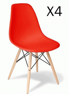 Conjunto mesa negra 80 cm. + 4 sillas