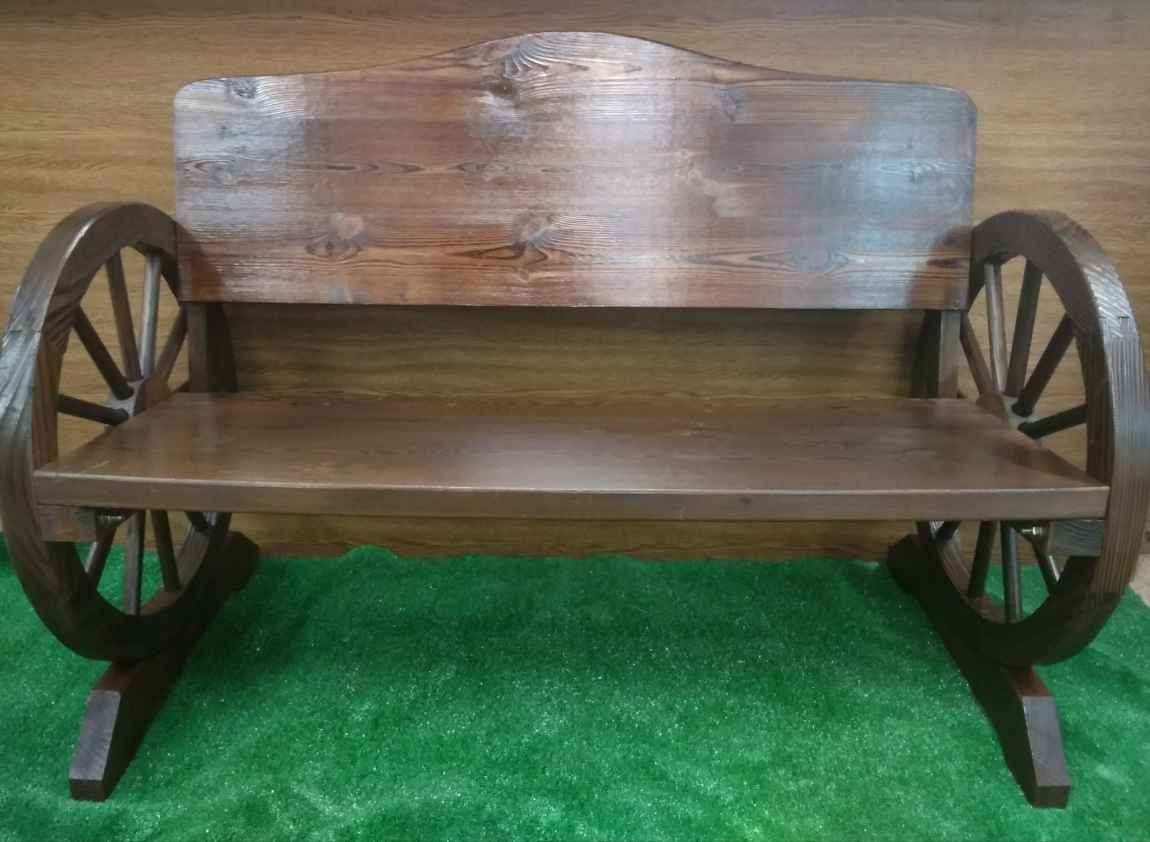 Banco rustico madera 110 cm. | CERAMICAS BUIGUES SERRA