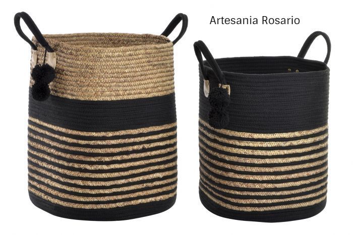 CESTA ROPA SET 2 ALGODON FIBRA | Artesania Rosario