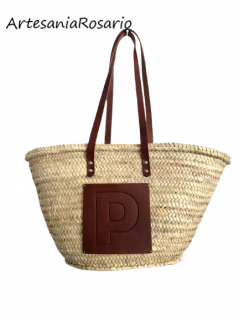 Capazo letra piel outlet