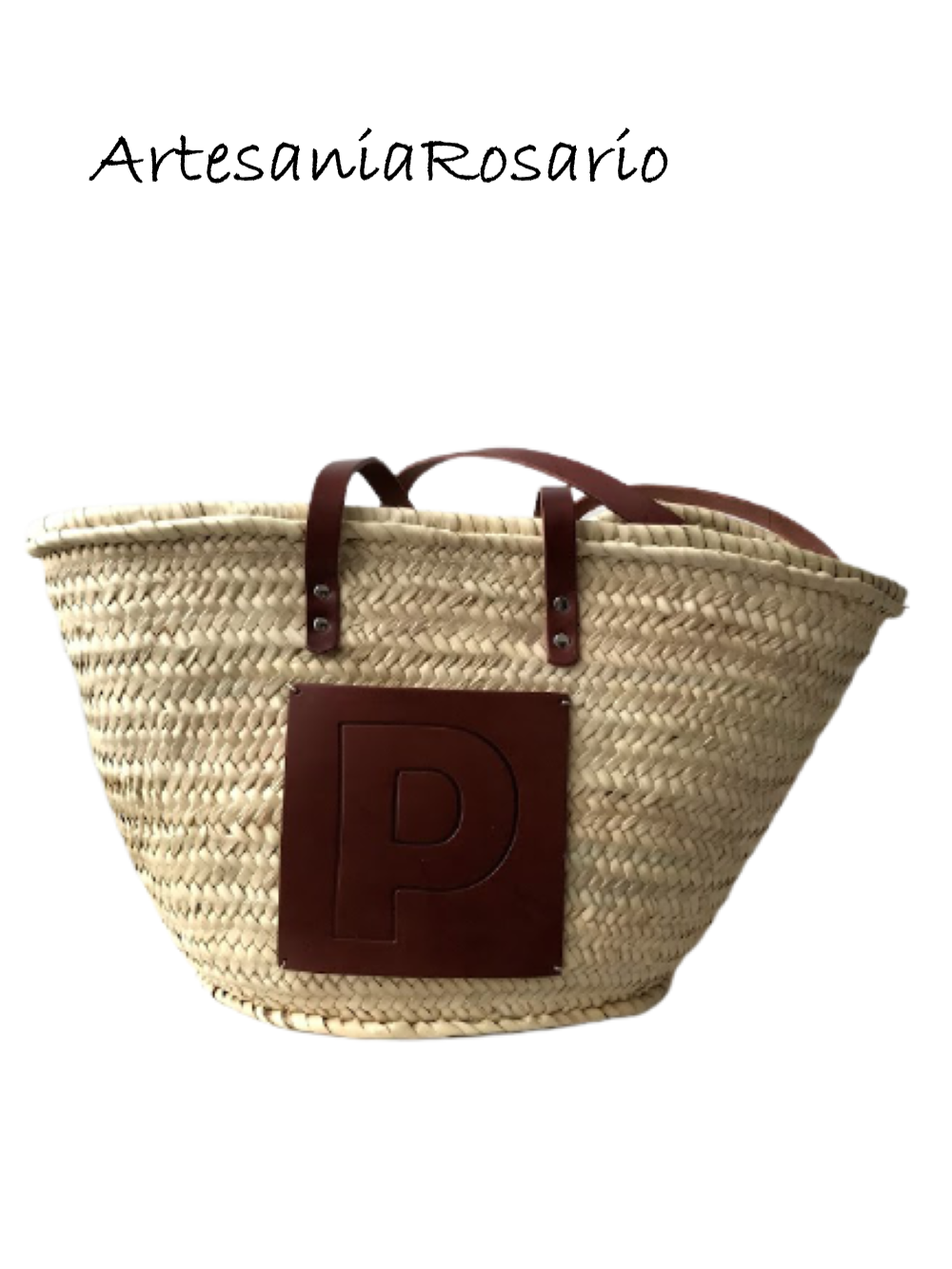 Capazo letra on sale piel