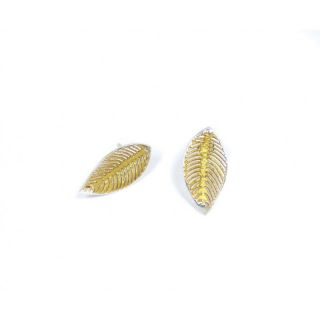 imagen Pendientes plata dorado presión