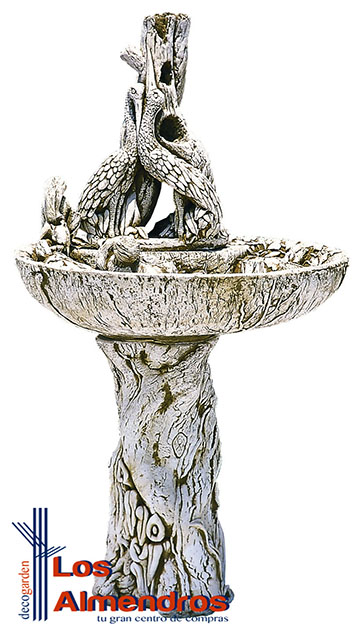 Fuente Nenúfares con Garzas Piedra Artificial | Los Almendros