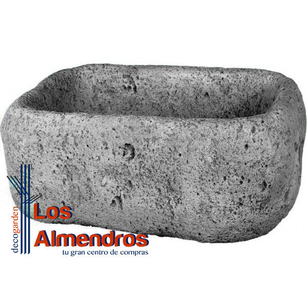 Pila Rústica Cuadrada 53cm Piedra Artificial | Los Almendros