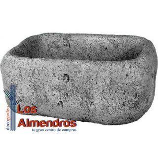 Pila Rústica Cuadrada 53cm Piedra Artificial | Los Almendros