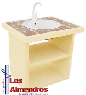 Mesa Piedra Artificial con Fregadero Cachete | Los Almendros