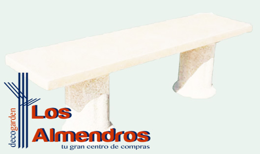 Banco Piedra artificial Jardín Recto Pulido Hispano | Los Almendros