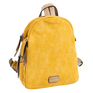 mochilas mujer antirrobo mostaza
