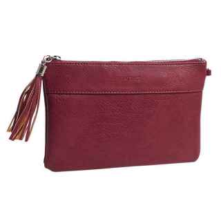 bolso de mano color burdeos