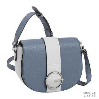 bolso bandolera azul  con evilla mujer