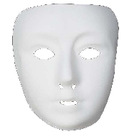 Careta blanca mitad