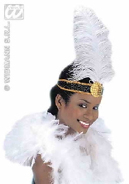 Cinta charleston con pluma
