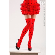 Medias rojas con lunares