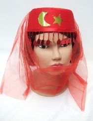 Sombrero árabe con velo