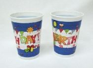 Vasos de happy birthday