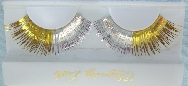 Pestañas oro y plata