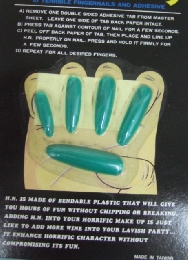 Uñas verdes extralargas