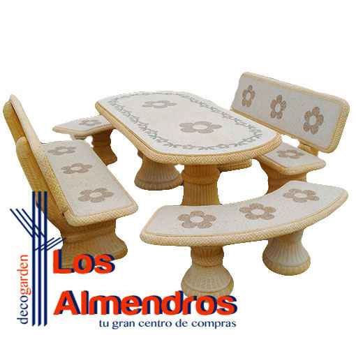 Asesino Predecesor alto Aprende a decorar tu jardín con una mesa de piedra para exterior | Los  Almendros