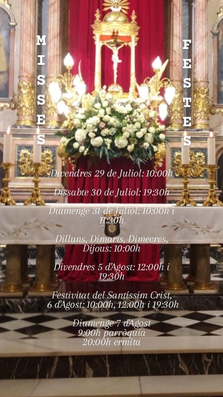 Picture Horarios Fiestas Stmo. Cristo 2022