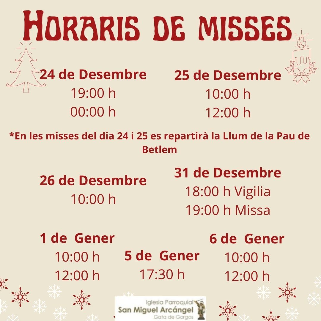 Picture Horarios Misas