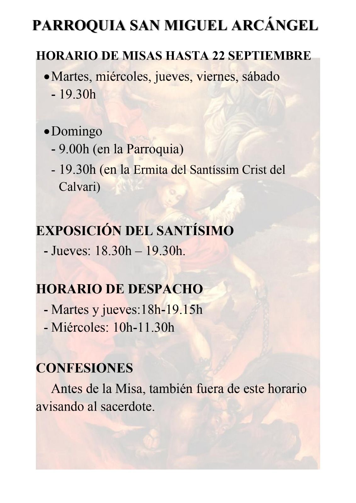 Picture Horarios Misas