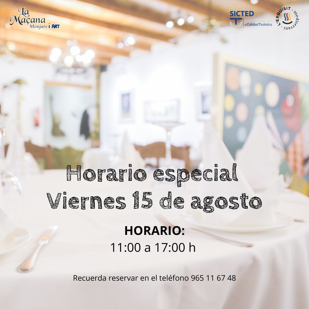 ¡Este 15 de agosto estamos abiertos!