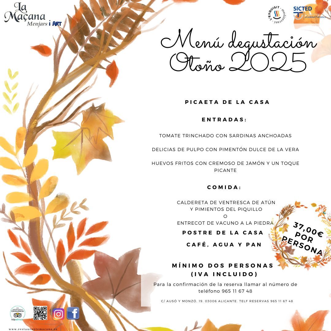 El otoño ya tiene sabor en Restaurante La Maçana.