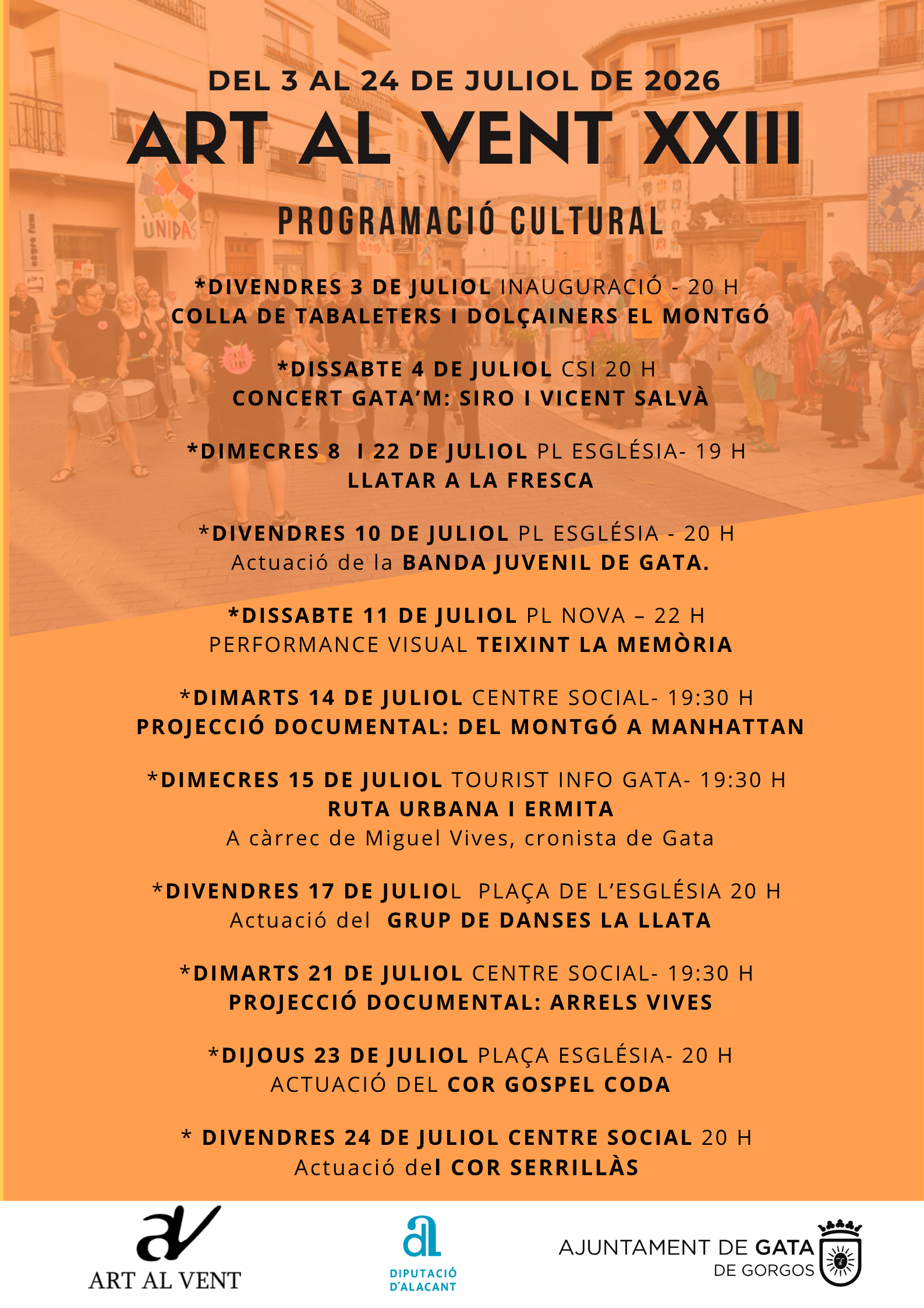 ART AL VENT: PROGRAMACIÓ CULTURAL