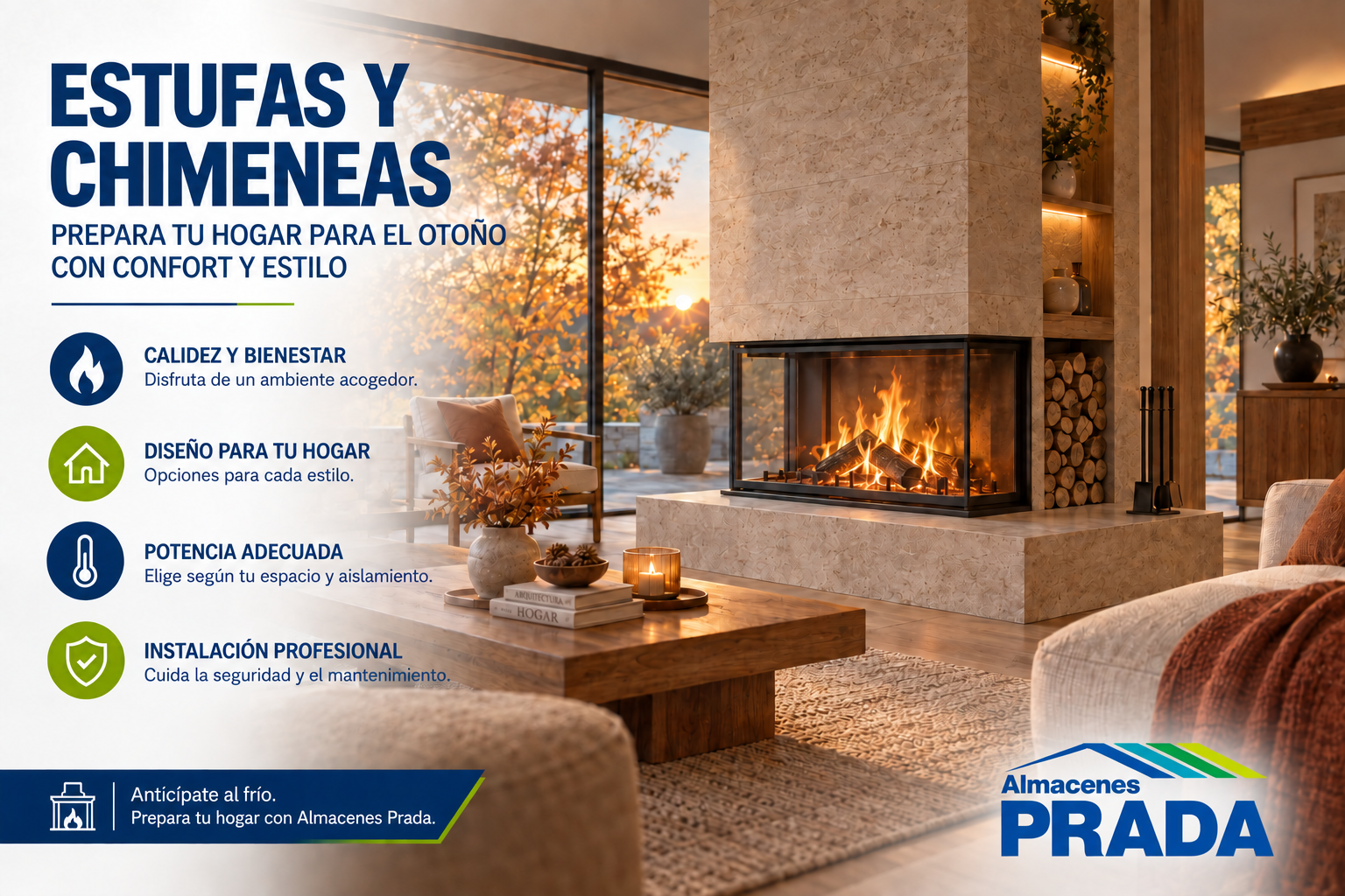 ESTUFAS Y CHIMENEAS: PREPARA TU HOGAR PARA EL OTOÑO CON CONFORT Y ESTILO